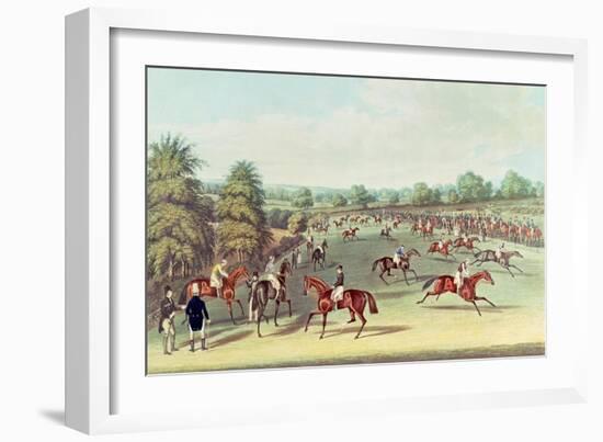 Epsom: Preparing to Start, 1830-James Pollard-Framed Giclee Print