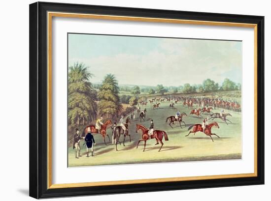 Epsom: Preparing to Start, 1830-James Pollard-Framed Giclee Print