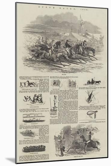 Epsom Races, 1849-Harrison William Weir-Mounted Giclee Print
