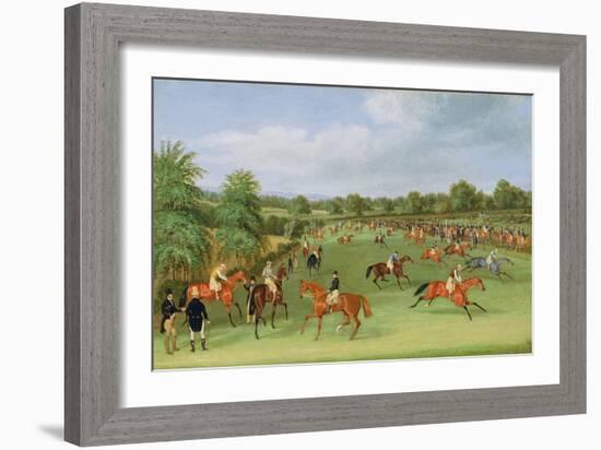 Epsom Races: Preparing to Start-James Pollard-Framed Giclee Print