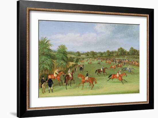 Epsom Races: Preparing to Start-James Pollard-Framed Giclee Print