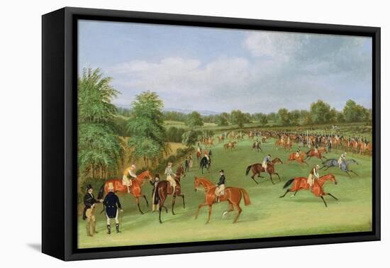 Epsom Races: Preparing to Start-James Pollard-Framed Premier Image Canvas