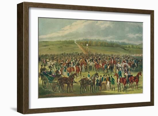 'Epsom Races - The Betting Post', 1836, (1929)-Charles Hunt-Framed Giclee Print