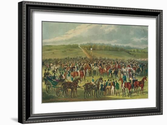 'Epsom Races - The Betting Post', 1836, (1929)-Charles Hunt-Framed Giclee Print