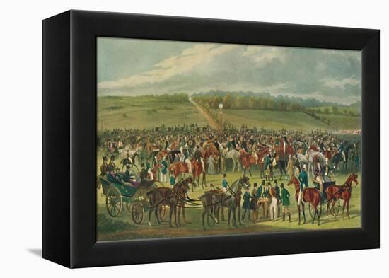 'Epsom Races - The Betting Post', 1836, (1929)-Charles Hunt-Framed Premier Image Canvas