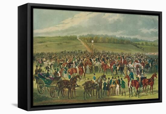 'Epsom Races - The Betting Post', 1836, (1929)-Charles Hunt-Framed Premier Image Canvas