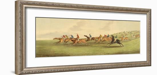 Epsom: Running-Henry Alken-Framed Art Print