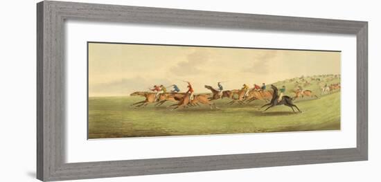 Epsom: Running-Henry Alken-Framed Art Print