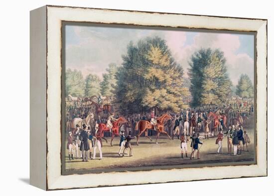 Epsom, Saddling in the Warren-James Pollard-Framed Premier Image Canvas