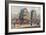 Epsom, Saddling in the Warren-James Pollard-Framed Giclee Print