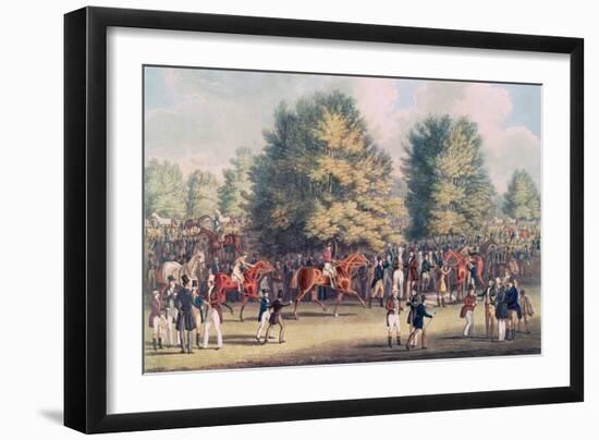 Epsom, Saddling in the Warren-James Pollard-Framed Giclee Print