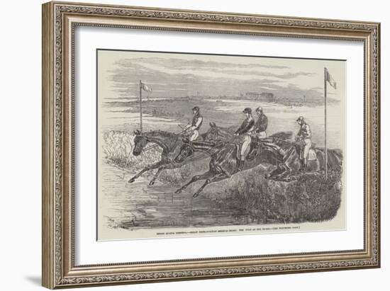 Epsom Spring Meeting, Great Metropolitan Steeple-Chase, the Jump at the Brook-Harrison William Weir-Framed Giclee Print