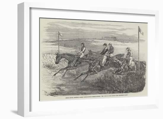 Epsom Spring Meeting, Great Metropolitan Steeple-Chase, the Jump at the Brook-Harrison William Weir-Framed Giclee Print