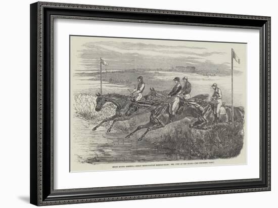 Epsom Spring Meeting, Great Metropolitan Steeple-Chase, the Jump at the Brook-Harrison William Weir-Framed Giclee Print