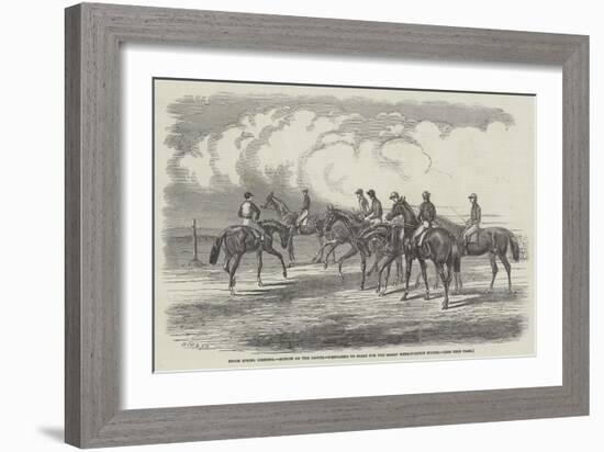 Epsom Spring Meeting, Sketch on the Downs, Preparing to Start for the Great Metropolitan Stakes-Harrison William Weir-Framed Giclee Print