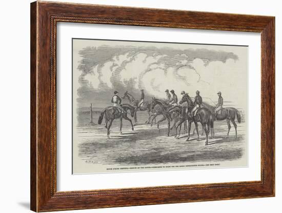 Epsom Spring Meeting, Sketch on the Downs, Preparing to Start for the Great Metropolitan Stakes-Harrison William Weir-Framed Giclee Print
