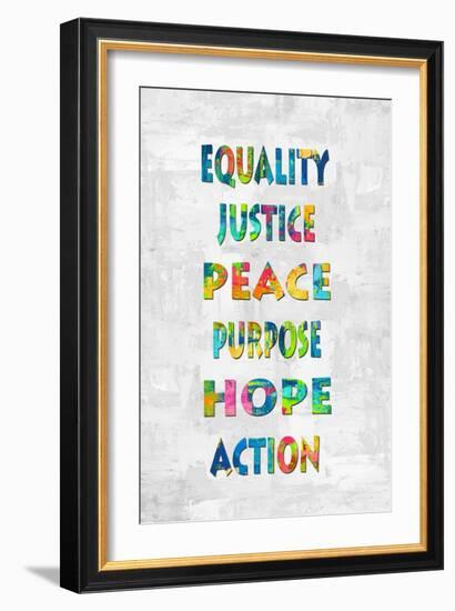 Equality Justice in Color-Jamie MacDowell-Framed Art Print