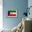 Equatorial Guinea Flag Design with Wood Patterning - Flags of the World Series-Philippe Hugonnard-Framed Premium Giclee Print displayed on a wall