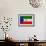 Equatorial Guinea Flag Design with Wood Patterning - Flags of the World Series-Philippe Hugonnard-Framed Premium Giclee Print displayed on a wall