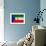 Equatorial Guinea Flag Design with Wood Patterning - Flags of the World Series-Philippe Hugonnard-Framed Premium Giclee Print displayed on a wall