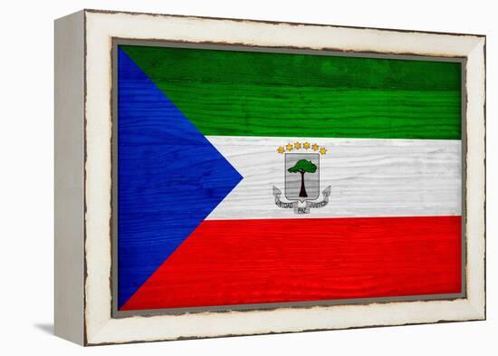 Equatorial Guinea Flag Design with Wood Patterning - Flags of the World Series-Philippe Hugonnard-Framed Stretched Canvas