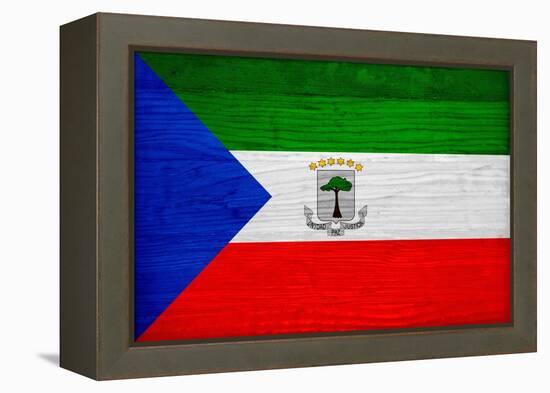 Equatorial Guinea Flag Design with Wood Patterning - Flags of the World Series-Philippe Hugonnard-Framed Stretched Canvas