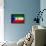 Equatorial Guinea Flag Design with Wood Patterning - Flags of the World Series-Philippe Hugonnard-Framed Stretched Canvas displayed on a wall