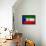 Equatorial Guinea Flag Design with Wood Patterning - Flags of the World Series-Philippe Hugonnard-Framed Stretched Canvas displayed on a wall