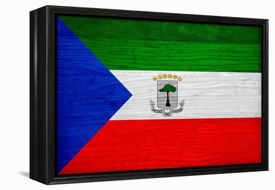 Equatorial Guinea Flag Design with Wood Patterning - Flags of the World Series-Philippe Hugonnard-Framed Stretched Canvas