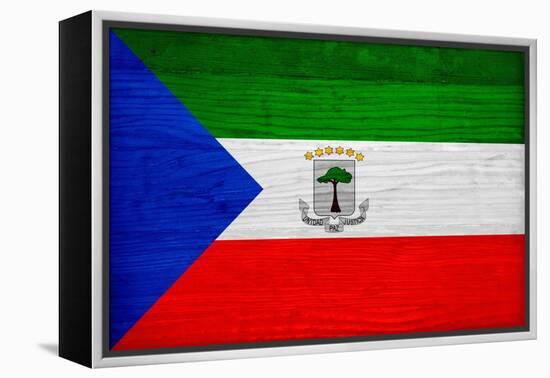 Equatorial Guinea Flag Design with Wood Patterning - Flags of the World Series-Philippe Hugonnard-Framed Stretched Canvas