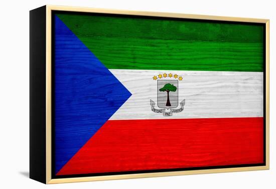 Equatorial Guinea Flag Design with Wood Patterning - Flags of the World Series-Philippe Hugonnard-Framed Stretched Canvas