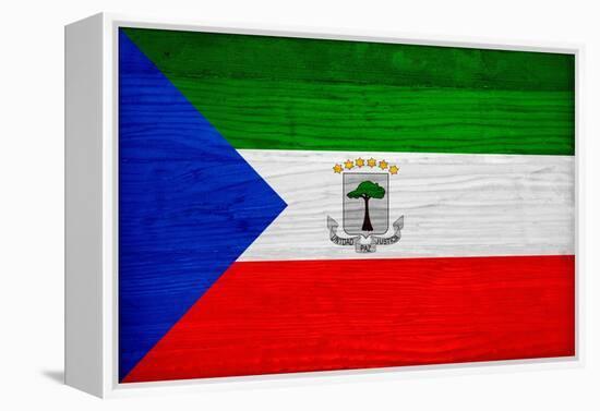 Equatorial Guinea Flag Design with Wood Patterning - Flags of the World Series-Philippe Hugonnard-Framed Stretched Canvas