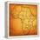 Equatorial Guinea on Actual Map of Africa-michal812-Framed Stretched Canvas