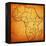 Equatorial Guinea on Actual Map of Africa-michal812-Framed Stretched Canvas