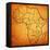 Equatorial Guinea on Actual Map of Africa-michal812-Framed Stretched Canvas