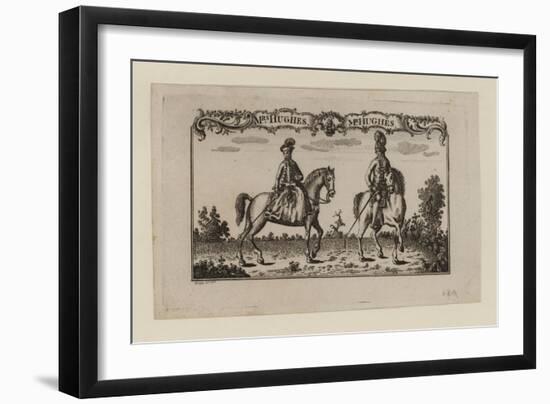 Equestrian Entertainers, Mrs Hughes and Mr Hughes, Trade Card-null-Framed Giclee Print