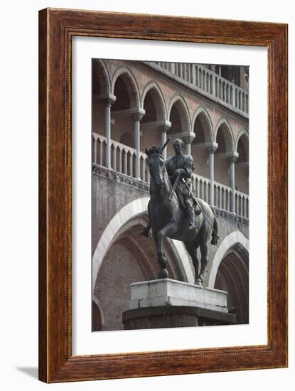 Equestrian Monument of Erasmo Da Narni, known as Gattamelata, Bronze Statue, 1446-1453-null-Framed Giclee Print