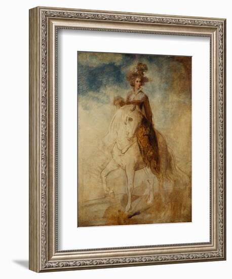 Equestrian Portrait of a Lady, Said to Be Lady Elizabeth Foster-Richard Cosway-Framed Giclee Print