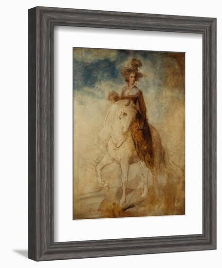 Equestrian Portrait of a Lady, Said to Be Lady Elizabeth Foster-Richard Cosway-Framed Giclee Print