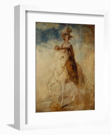 Equestrian Portrait of a Lady, Said to Be Lady Elizabeth Foster-Richard Cosway-Framed Giclee Print