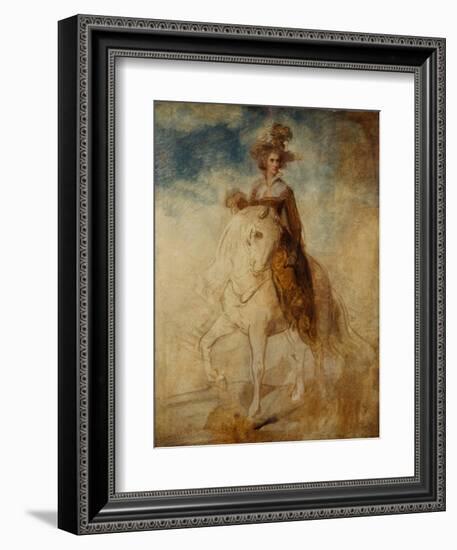 Equestrian Portrait of a Lady, Said to Be Lady Elizabeth Foster-Richard Cosway-Framed Giclee Print