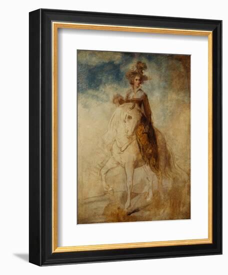 Equestrian Portrait of a Lady, Said to Be Lady Elizabeth Foster-Richard Cosway-Framed Giclee Print