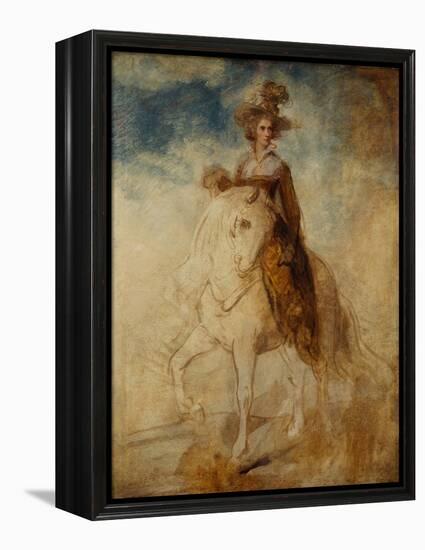 Equestrian Portrait of a Lady, Said to Be Lady Elizabeth Foster-Richard Cosway-Framed Premier Image Canvas