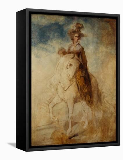 Equestrian Portrait of a Lady, Said to Be Lady Elizabeth Foster-Richard Cosway-Framed Premier Image Canvas