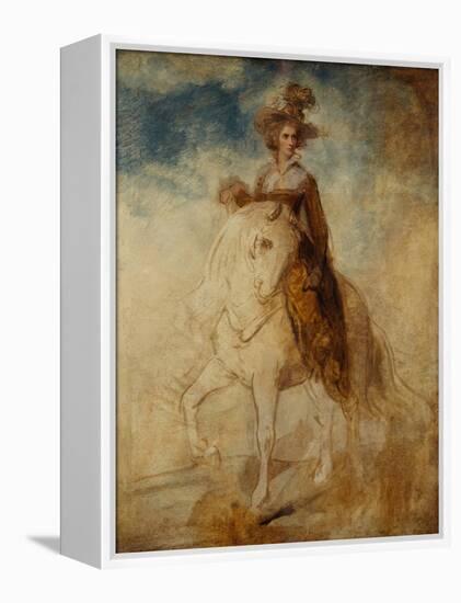 Equestrian Portrait of a Lady, Said to Be Lady Elizabeth Foster-Richard Cosway-Framed Premier Image Canvas