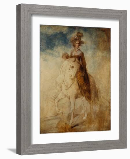 Equestrian Portrait of a Lady, Said to Be Lady Elizabeth Foster-Richard Cosway-Framed Giclee Print