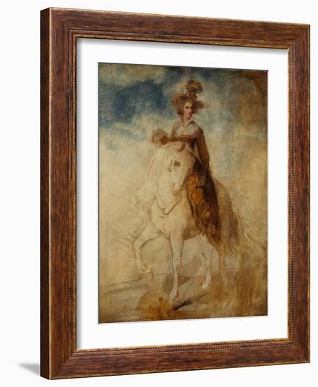 Equestrian Portrait of a Lady, Said to Be Lady Elizabeth Foster-Richard Cosway-Framed Giclee Print