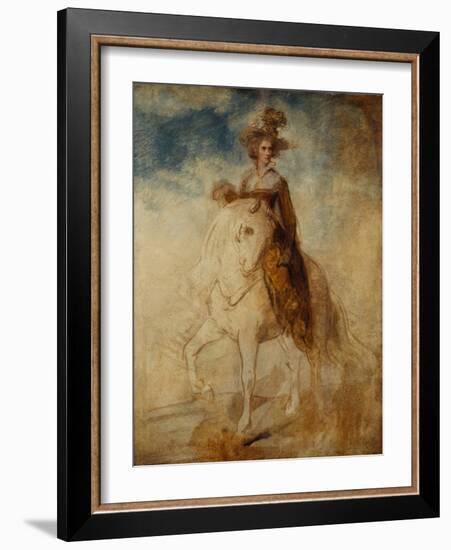 Equestrian Portrait of a Lady, Said to Be Lady Elizabeth Foster-Richard Cosway-Framed Giclee Print