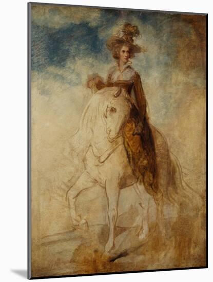 Equestrian Portrait of a Lady, Said to Be Lady Elizabeth Foster-Richard Cosway-Mounted Giclee Print