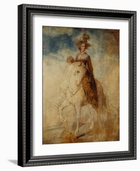 Equestrian Portrait of a Lady, Said to Be Lady Elizabeth Foster-Richard Cosway-Framed Giclee Print